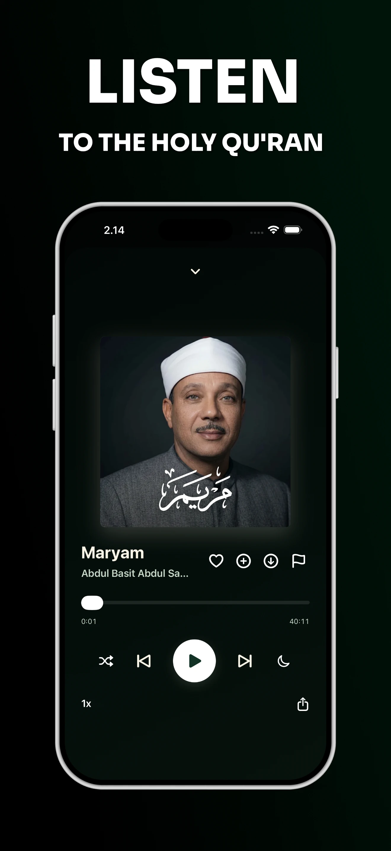 Ayah Player App Store image: listen to the Holy Quran